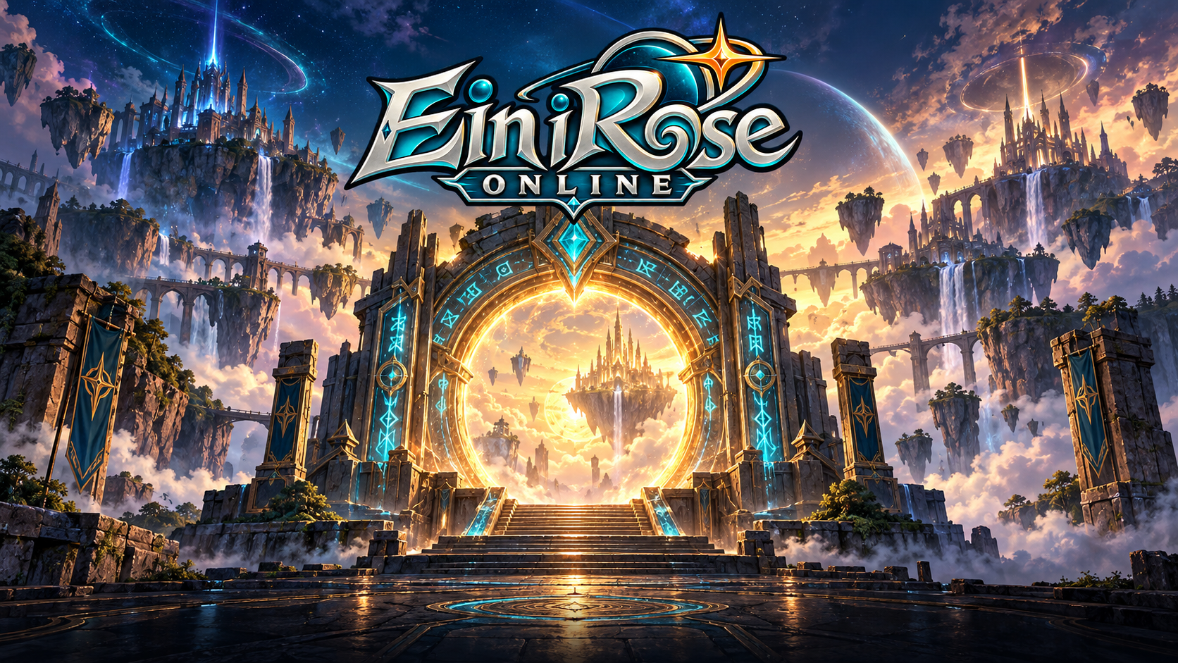 Ein iRose portal among floating castles
